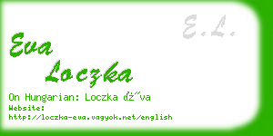 eva loczka business card